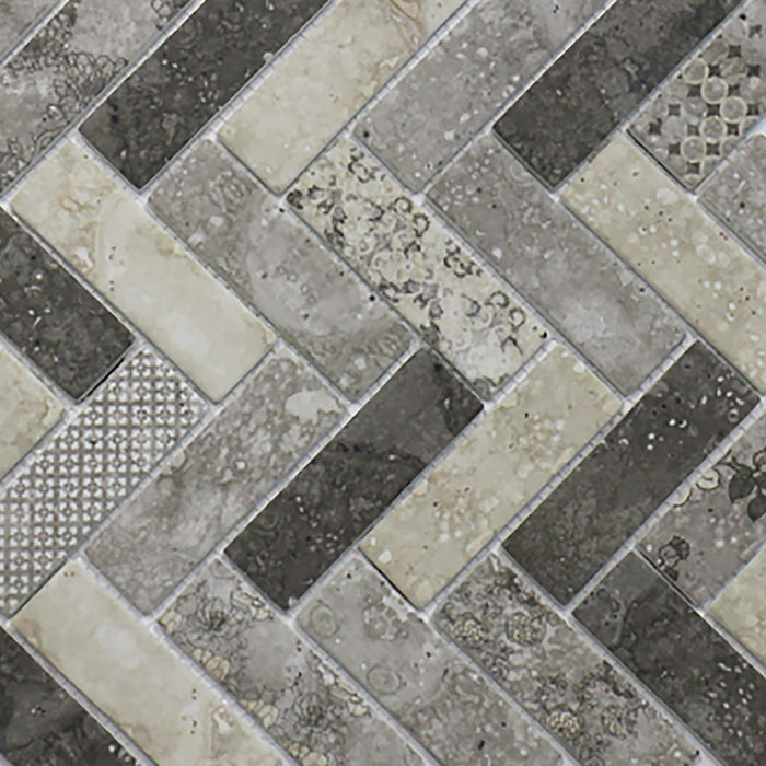 Glasstone Biscottti Design Herringbone Mosaic 300x300