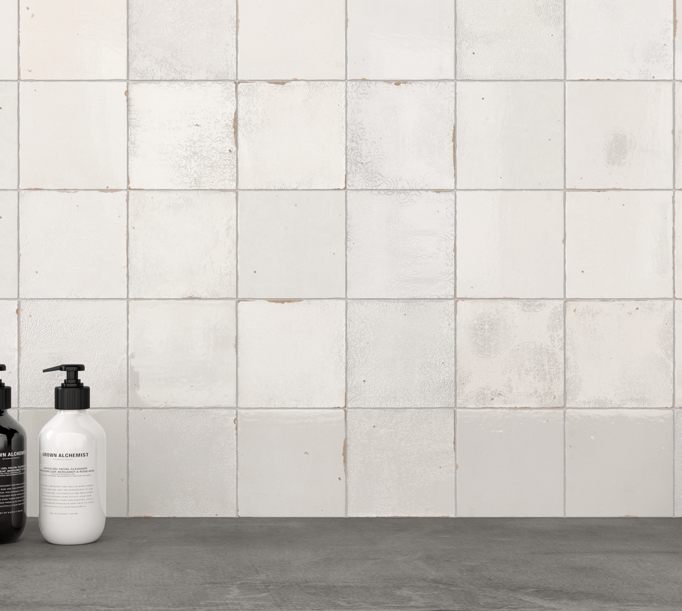 Zellige White Gloss Decor 125x125