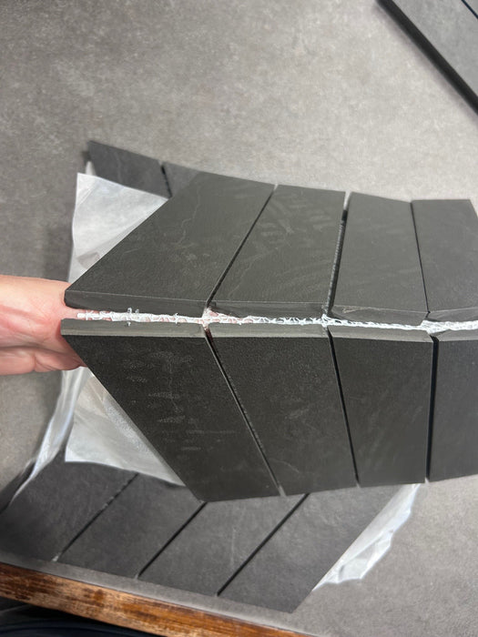 Vantablack Slate Chevron Mosaic