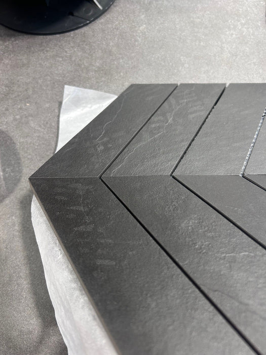 Vantablack Slate Chevron Mosaic