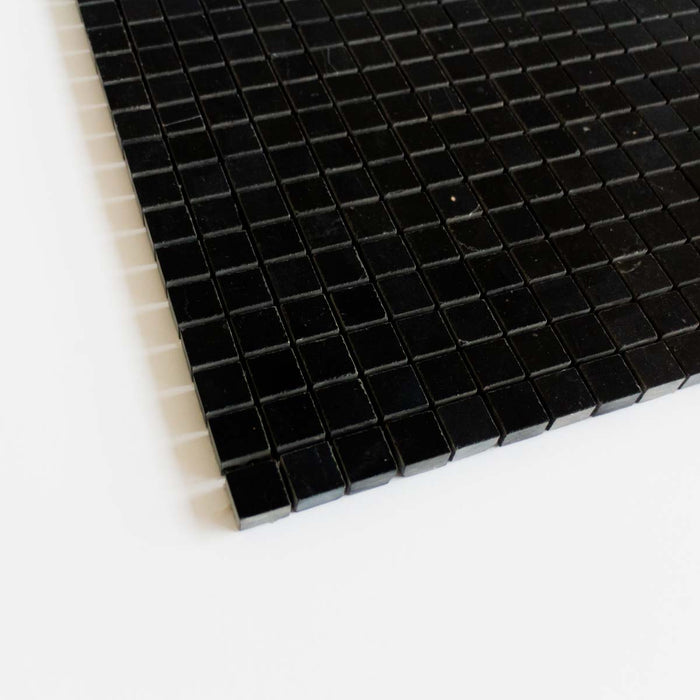 Square Carbon Black Honed Mosaic 296x296 (15mm)